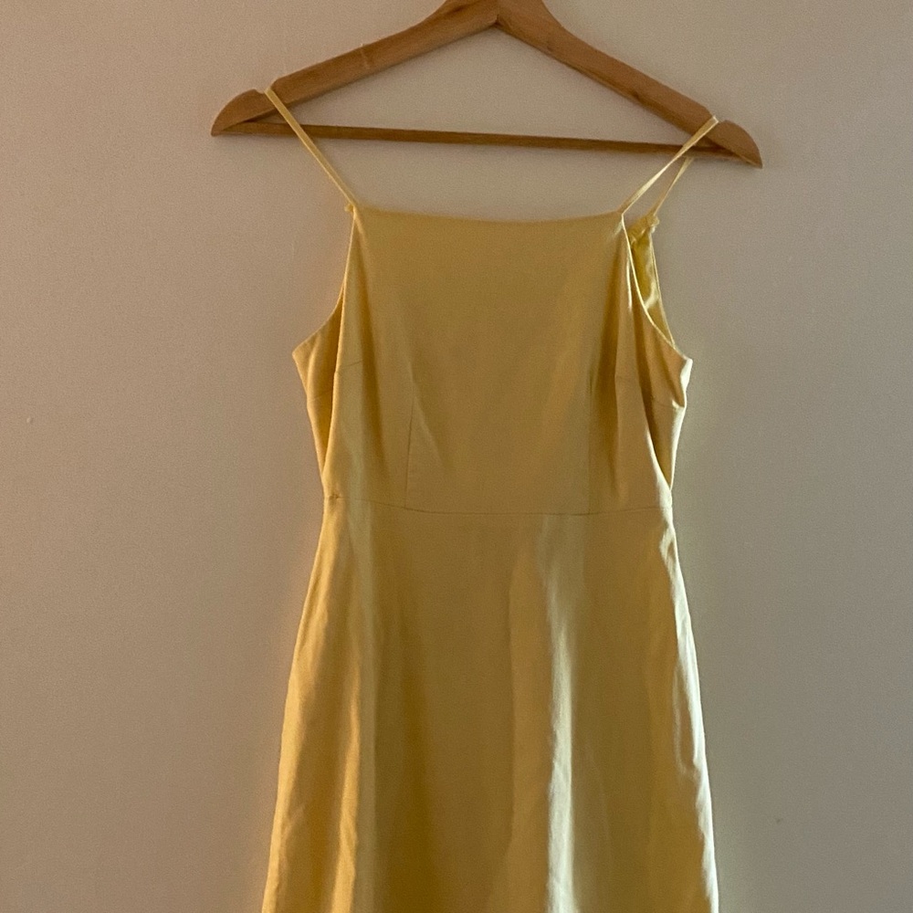 Forever 21 Light Yellow Ruched Dress - Picture 4 of 6